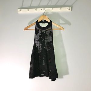 Free People sheer halter top